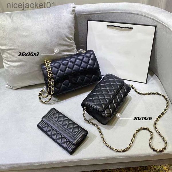 

3pc luxurys 22sss bags women handbags fashion totes cross body shoulder bags combination famous classic flower brown capacity portable