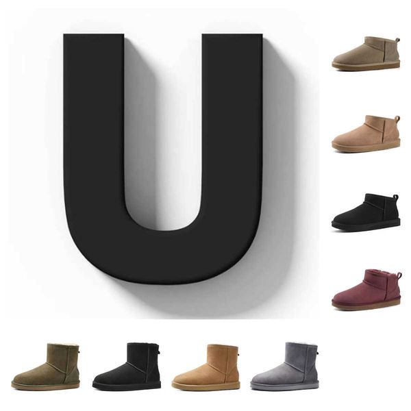 

boots ultra mini boot platform ankle fur boots designer woman fluffy mule winter warm booties house shoe chestnut, Black
