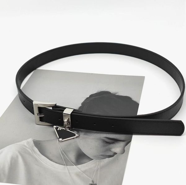 

classics metal leather belts needle buckle triangle pendant womens designers belt retro black dress waist belt versatile women luxury brand, Black;brown