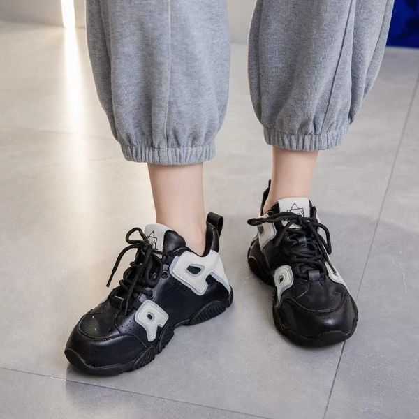 

dress air pippet daddy new women's shoes in spring 2023 net red running casual thick sole heightened, Black