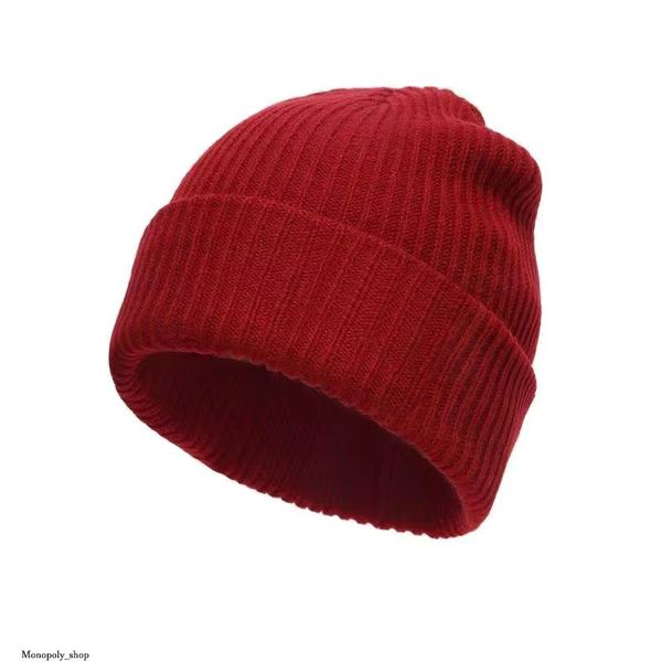 

designer hat winter fashion warm wool outdoor cap men women ball hats letter striped solid wools flanging women's knitted antie cotton, Yellow