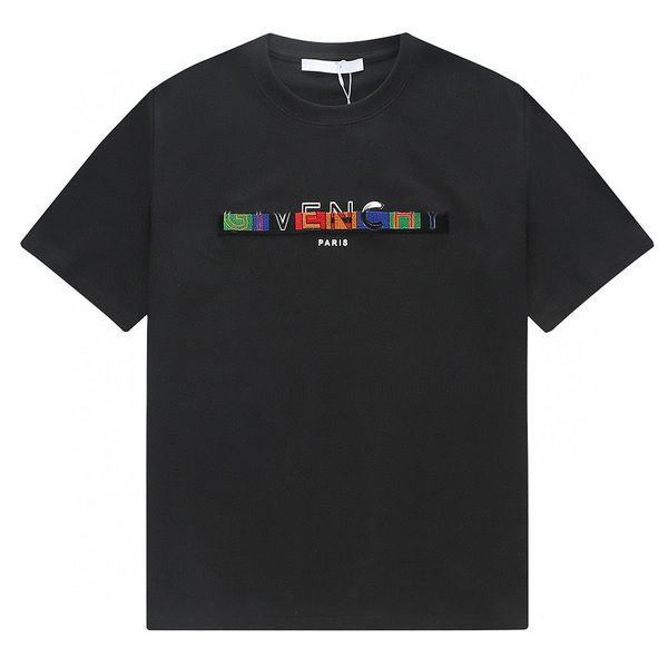 

2022ss spring and summer new shirt high grade cotton sweatshirts printing short pants sleeve round neck panel t-shirt size m-l-xl--xxxl c, Black;brown