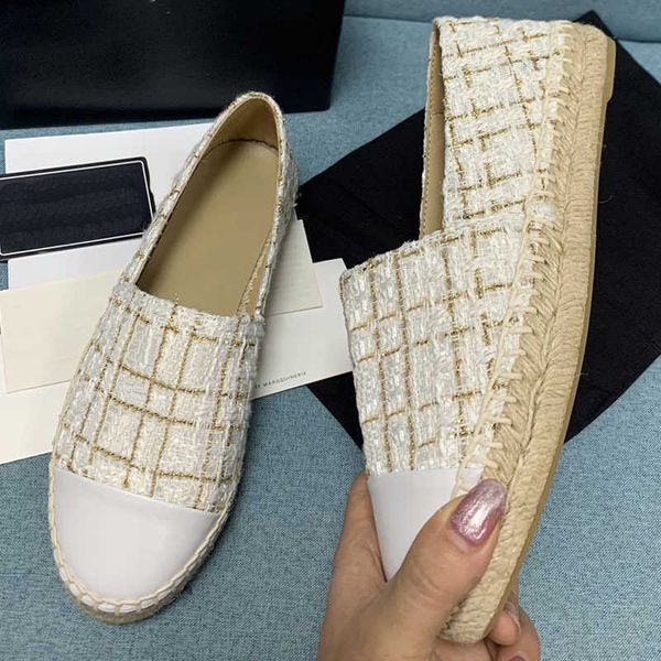 

dress women's 2023 summer new style linen woven flat slip on thick sole lefu small fragrant single shoes, Black
