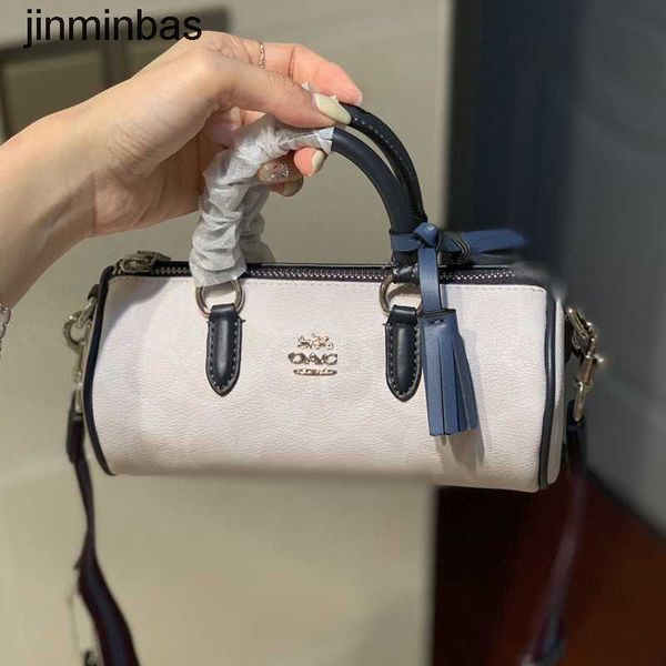 

50% discount in stores 2023 fashion bag aolai new women's bag glacier white old flower lacey penholder college style wide shoulder belt