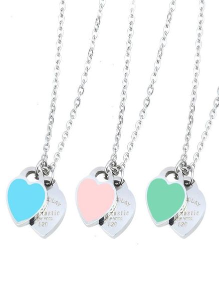 

heart friends pendant women chocker neckless stainless steel jewelry accessories chain choker long5418811, Silver