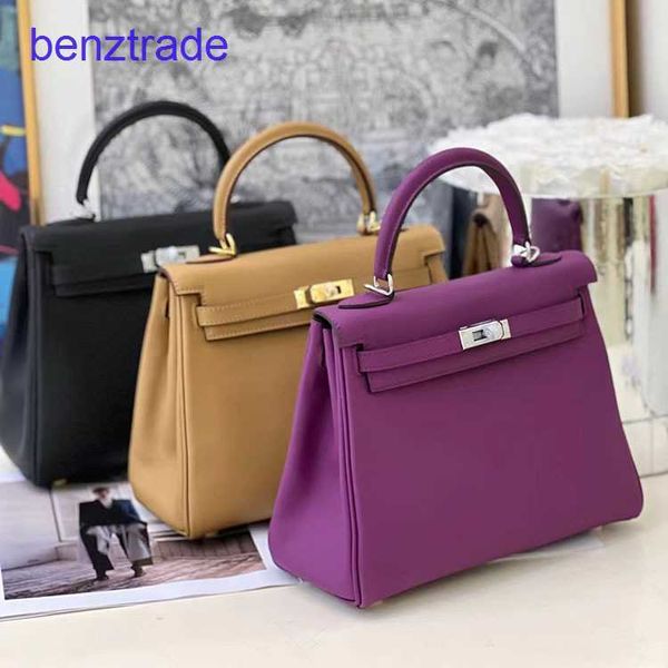 

designer herme kely bags for women price head layer swift cowhide silver button inseam bag portable one shoulder messenger bag