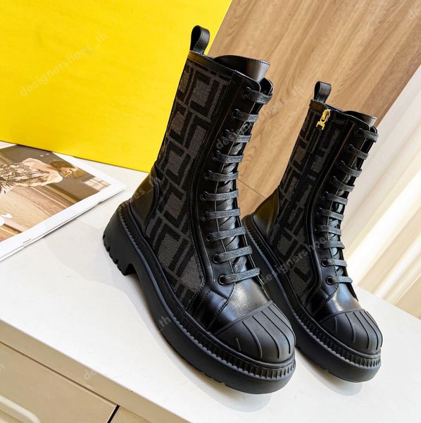 

brown domino boots biker knee designer womens boots platform cowskin splicing sea shell round head winter outdoor shoes, Black