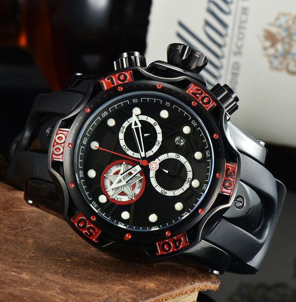 

big case mens watches for brazilian all dial work chronograph quartz movement watch rubber strap sport wristwatch gold color heavy3831855, Slivery;brown