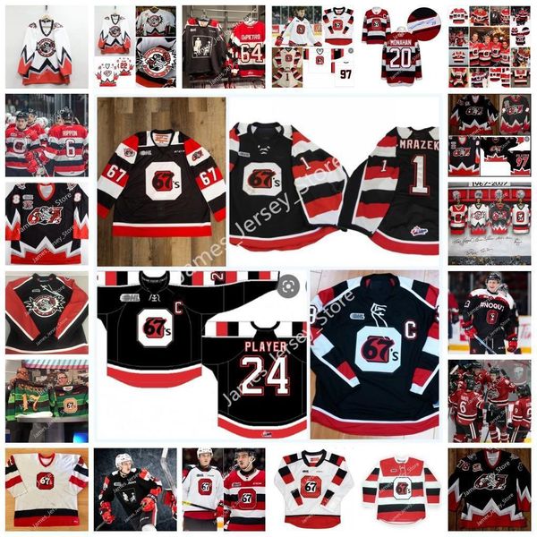 

custom ohl ottawa 67's stitched hockey jersey 19 jack beck 10 cam tolnai 20 luca pinelli 17 brady stonehouse 28 vsevolod gaidamak 27 ja, Black;red