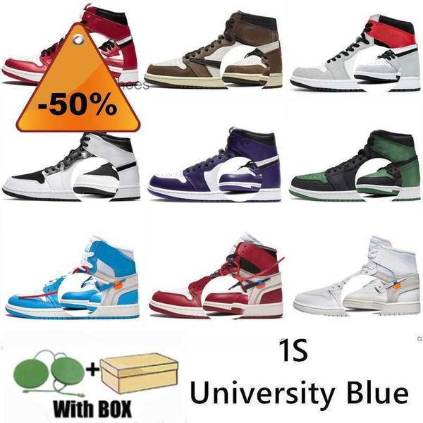 

og men basketball shoes university blue hyper royal patent dark mocha bred 1s shadow grey chicago trainers sneakers xc0z