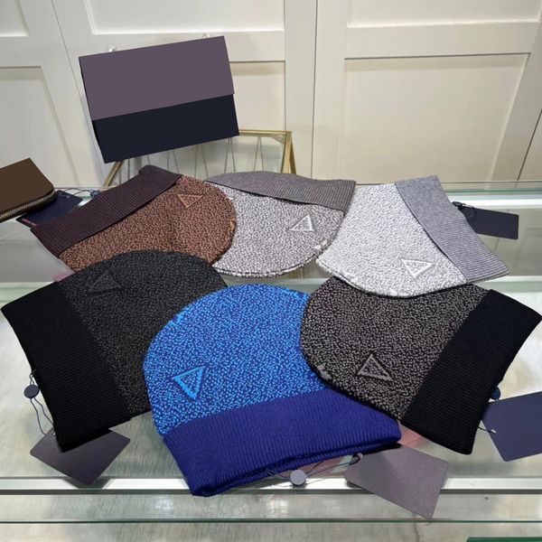 

luxurys mens winter hat fashion designers beanie outdoor keep warm hats plaid style casual versatile fashion, Blue;gray