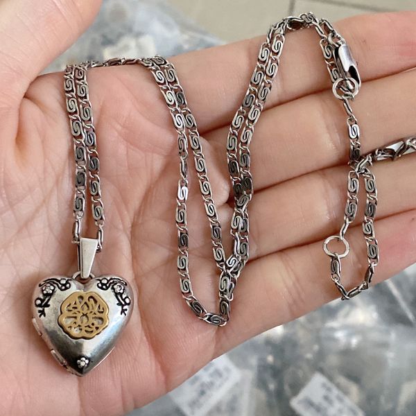 

gold silver color engraving heart shaped pendant can be opened skull necklace vintage hiphop rock punk necklaces for men women skeleton jewe