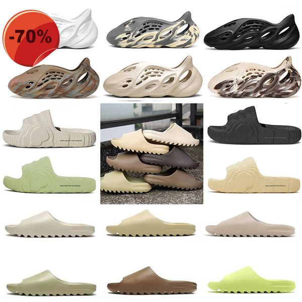 

2022 designer slipper size 36-47 for men woman foam slide onyx stone sage vermilion moon grey mx cream clay ochre bone white black pure glow
