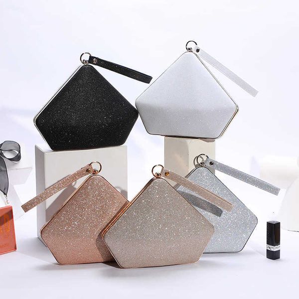 

designer bag dinner party bag french new fashion women's portable one shoulder reflective sequin evening wedding dressing