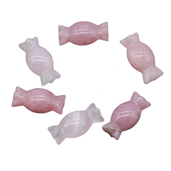 

natural candy figurine stones reiki healing rose quartz color quartz hand carved sweets for halloween christmas gift, Black