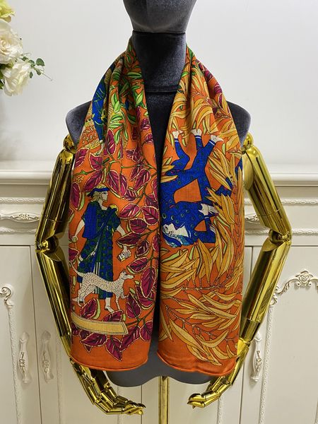 

women square scarves 50% silk 50% wool material print letter flowers patterne thin and soft size 130cm - 130cm, Blue;gray