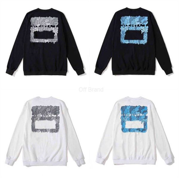 

2022s autumn winter hoodie cotton warm loosewomen's luxury classic sweatshirts brand offs pullover hoodies designer women sweater men, Black