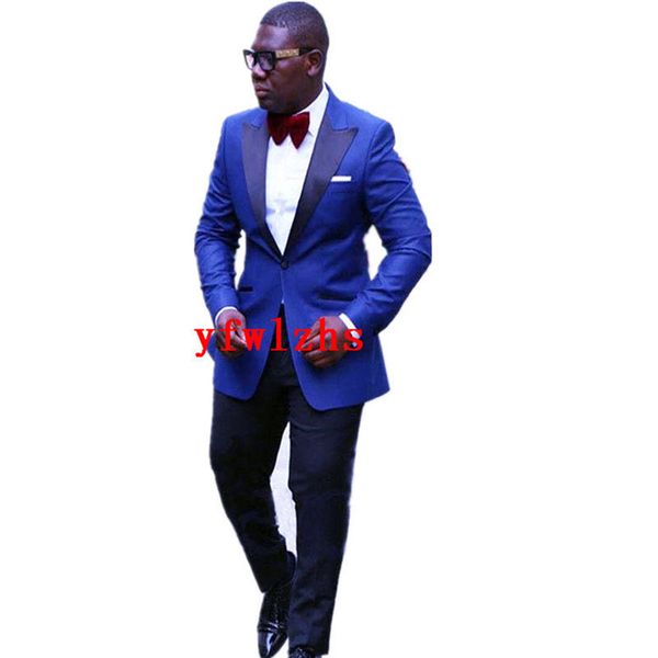 

custom made one button groom tuxedos jacket men suits peak lapel groomsmen wedding prom man blazer color optional 13, Black;gray