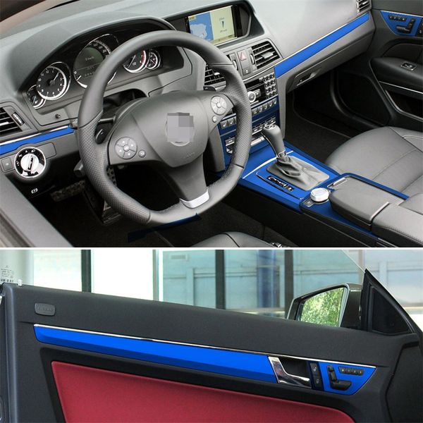 

3d/5d carbon fiber car-stylin interior center console cover color change molding sticker decals for mercedes e class w207 coupe
