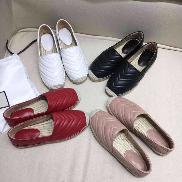 

women leather espadrilles flat shoes fashion shoes two tone cap toe loafers trainers black real lambskin slip-on casual shoes with box no30