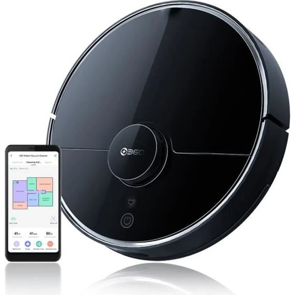 

360 s7 pro smart robot vacuum cleaner 2200pa suction lds laser navigation app control 3200mah battery 120min runtime managing multiple cards