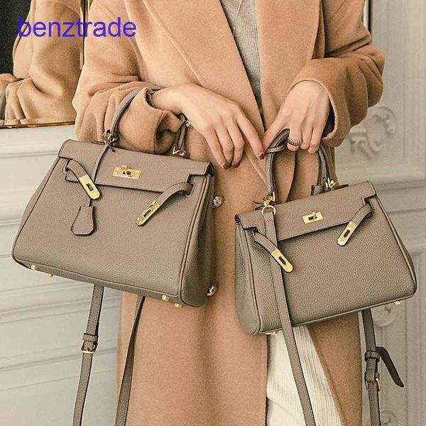 

designer herme kely bags for women price 2022 new fashion lychee pattern bag women's large capacity handbag one shoulder messenge