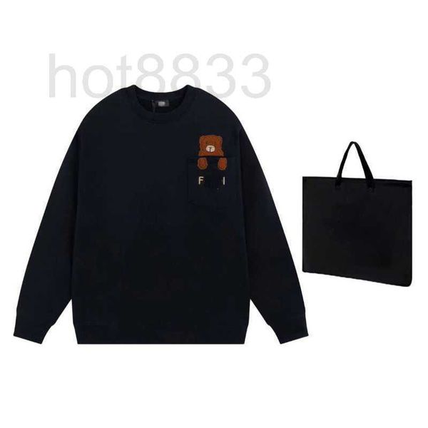 

men's hoodies & sweatshirts mens sweater designer hoodie fashion letter embroidery pullover cotton sweatshirt men women loose long slee, Black