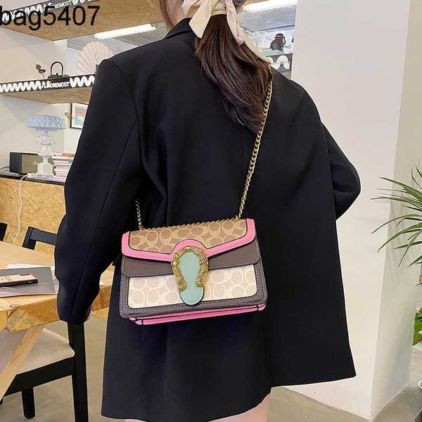 

women's bags are 50% off at the shop new fashion one shoulder net red contrast color chain msenger small square