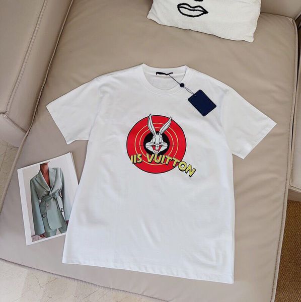 

2023 early spring new alphabet print high street t-shirt men's short sleeve fashion sweatshirt women's logo t-shirt 5453s, Black;brown