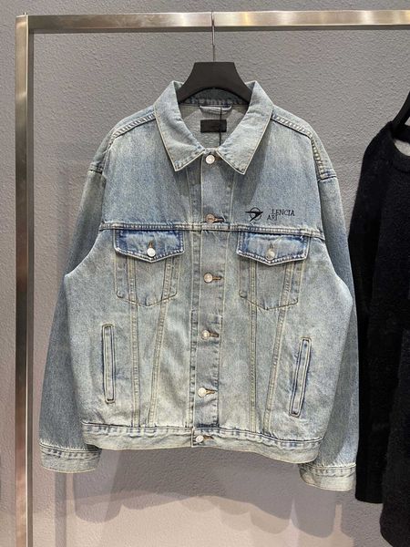 

women's jackets men ball len 22fw fashion designer luxury high paris autumn winter letter embroidery washing denim hip hop leisure ktqf, Black;brown