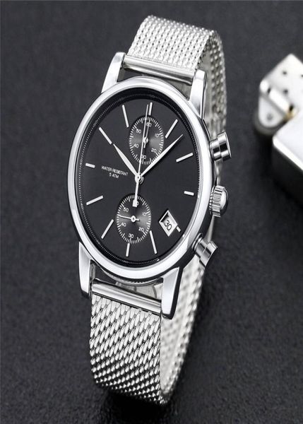 

selling men039s quartz watch boss casual fashion men039s watch all functions can work normally stainless steel watch3400238, Slivery;brown