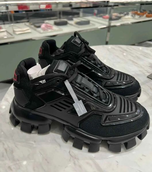 

luxury cloudbust thunder men sneakers shoes technical fabric rubber sole trainers black white skateboard walking discount footwear wu38-46