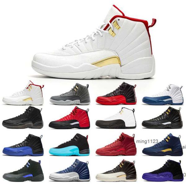 

2023 casual 12s 12 original basketball shoes for man black purple bulls dark grey flu game french blue gym red indigo michigan o-black 7b0s