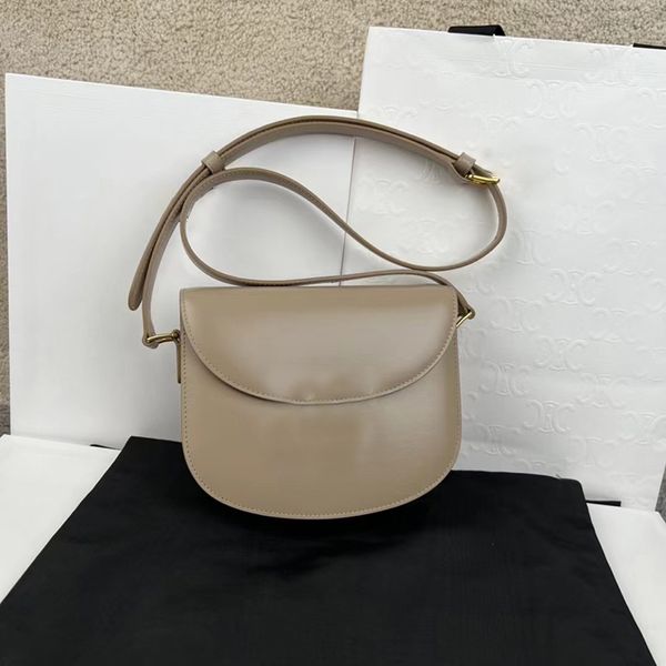 

bright cow leather handbag teen besace triomphe designer clutch shoulder money bag crossbody messenger bag bronze hardware swivel buckle