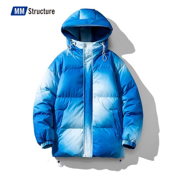 

men s down parkas winter various camouflage styles warm thicken coat streetwear retro hooded bubble puffer jacket for male 221208, Black