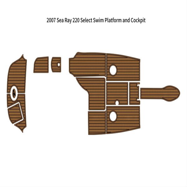 

2007 sea ray 220 select swim platform cockpit pad boat eva foam teak floor mat