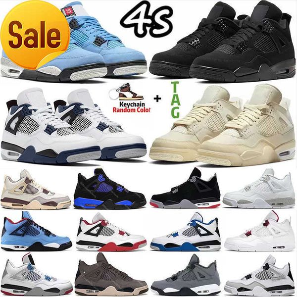 

low 2022 sail 4 4s mens basketball shoes sneakers midnight navy violet ore cool grey patent starfish university blue oreo bred black cat
