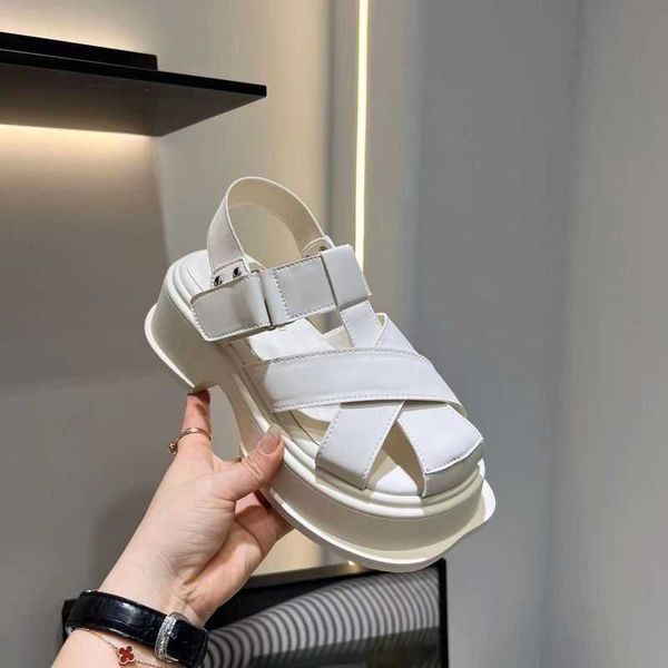 

sandals women's closed toe 2022 summer new women roman leisure thick soled fashion woven shoes t221209