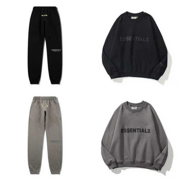 

essentials luxury men's tracksuits sweatshirts letter men women couple loose sportswear pants suit sweater hoodie casual pullover jack, Gray