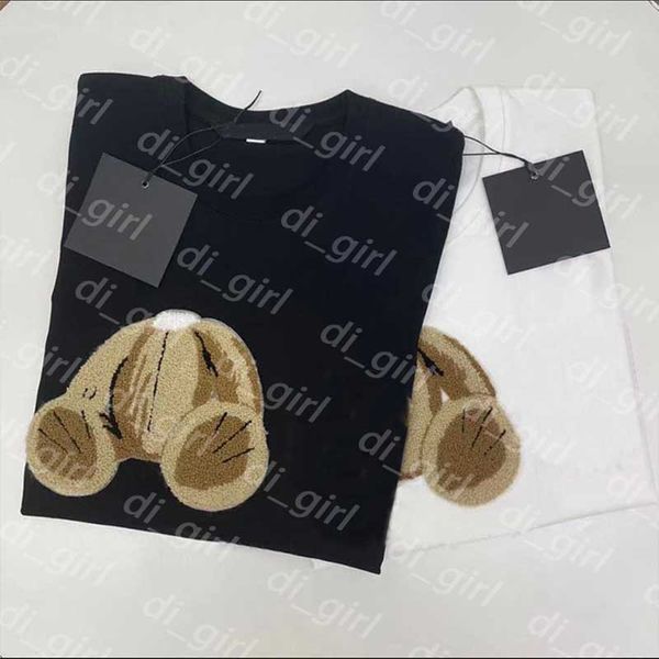 

mens t-shirts tess women sweatshirts bear womens 23ss short tee fashion men clothing 6-color s-xl, White;black