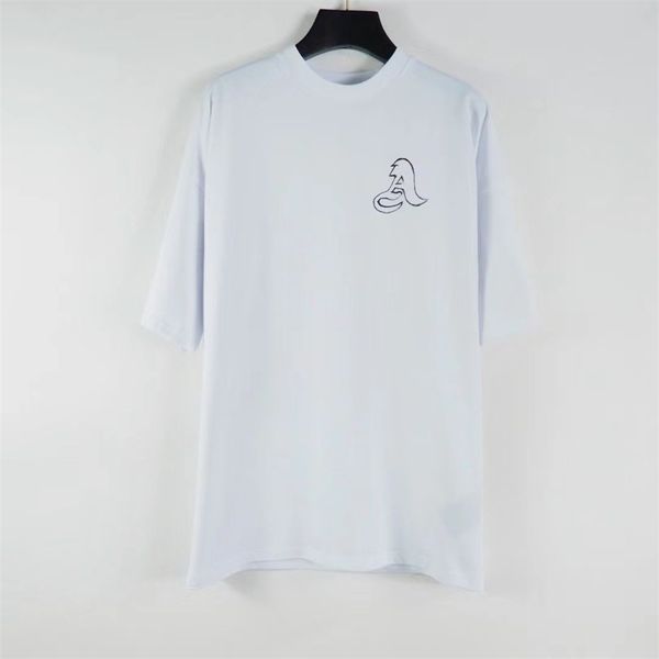 

luxury fashion brand mens t shirt painting bear letter print round neck short sleeve summer loose t-shirt white, White;black