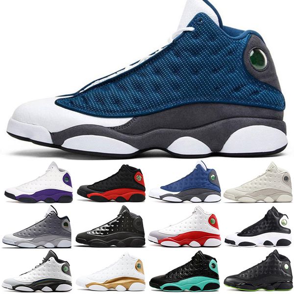 

custom 13 13s basketball shoes black cat hyper royal olive wheat bordeaux dmp chicago history of flight men women j13 retro sneakers m01