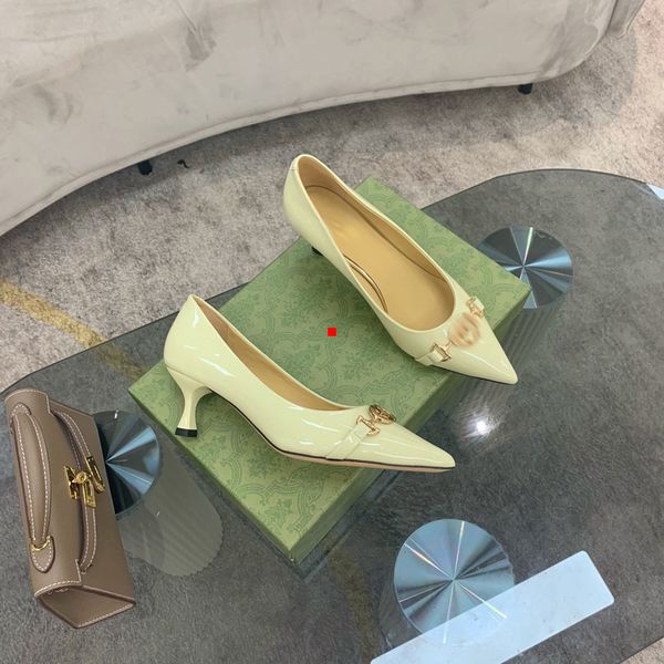 

2023 women shoes heels sandals dress shoe lady sandal lides classics fashion beach thick bottom leather high heel by alphabet with box size, Black