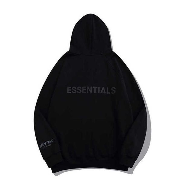 

essentials luxury men's tracksuits sweatshirts fashion zipper hoodies men women sportswear pant suit hooded sweater casual pullover co, Black