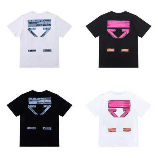 

t fashion luxury mens shirt offs couple t-shirt designer men women cotton sweatshirt black white tees arrow badge original t-shirts casual, White;black
