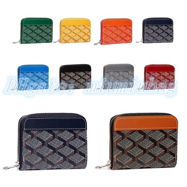 

genuine leather key wallet card holder coin purses luxury wholesale luxurys designers women's men fashion pocket interior slot mini wal, Red;blue