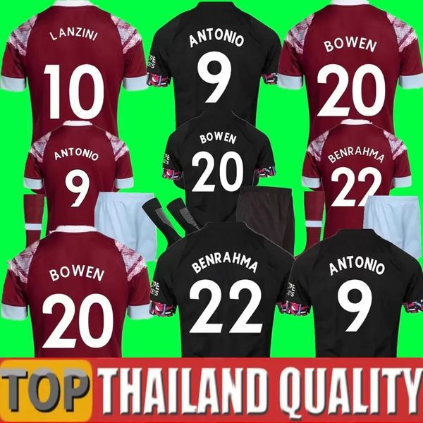 

22 23 west hams jerseys united benrahma lanzini soccer jersey 2022 2023 fans player football shirt antonio noble fornals dawson vlasic souce, Black;yellow