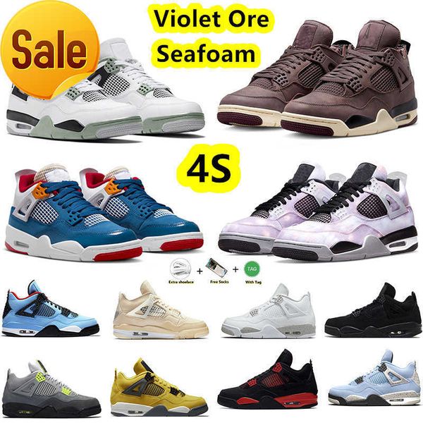 

low jumpman 4 4s basketball shoes for men women 4s violet oremens seafoam black canvas university blue white oreo messy room zen master
