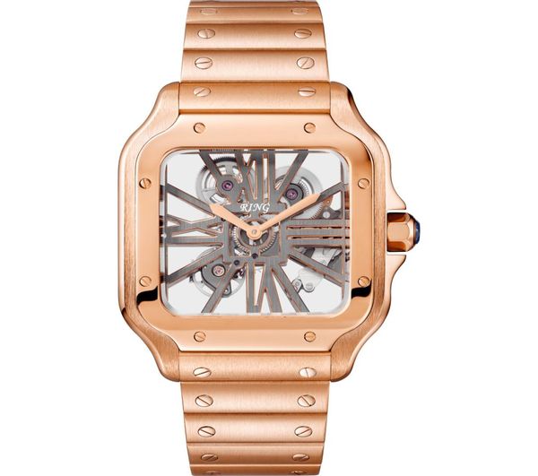 

new hollow men039s quartz watch fashion business design sapphire crystal deep waterproof2419856, Slivery;brown