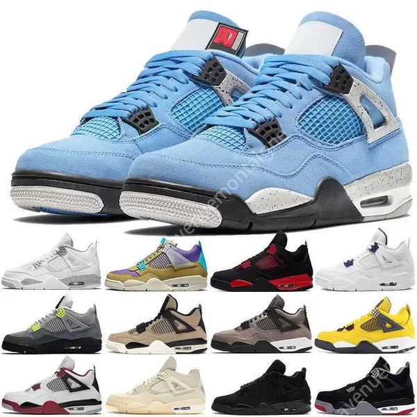 

jumpman 4 4s men women retro basketball shoes red thunder black cat sail lightning canvas infrared white oreo unc blue metallic royalty153
